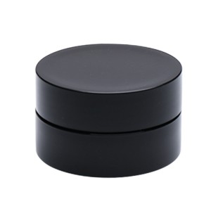 15g custom cosmetic packaging black plastic cream jar nail art glue eyeliner container with rubber band