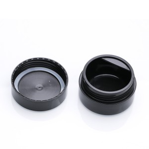 15g custom cosmetic packaging black plastic cream jar nail art glue eyeliner container with rubber band