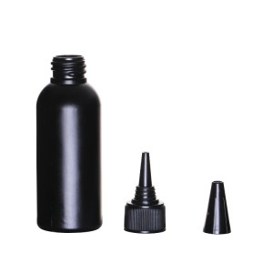 30ml 50ml 100ml wholesale custom logo black nail art glue packaging bottle with tip caps
