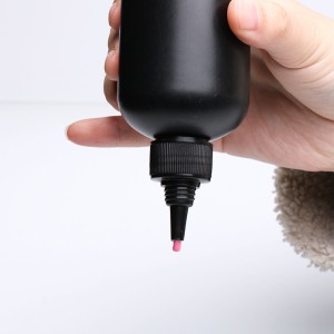 30ml 50ml 100ml wholesale custom logo black nail art glue packaging bottle with tip caps