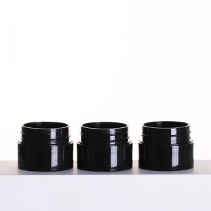 5g black powder case mirror plastic sweet jars wholesale pot de colle vide