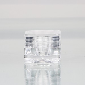 5g Clear Square Powder Jars Small Makeup Bottle Face Powder Container