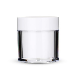 15g 30g 50g clear round cosmetic loose powder jar with sifter