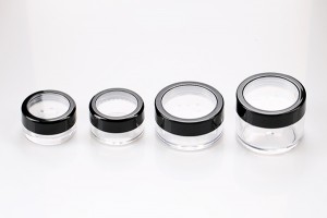OEM Supply China UV Gel Small Round Plastic Containers Clear Acrylic Bottles for Nail Powder Art Nail Powder Bottle