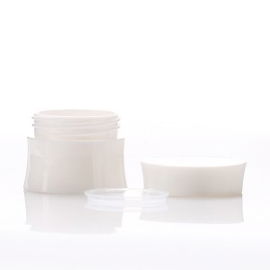 Excellent quality China Cosmetic 20g 30g 50g 100g Clear Frosted Glass Jar with Rose Gold Aluminum Lid for Body Cream Jar