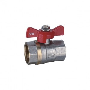 STA  Butterfly handle ball valve , sand blast and nickel plated,Easy to operate,Butterfly handle.