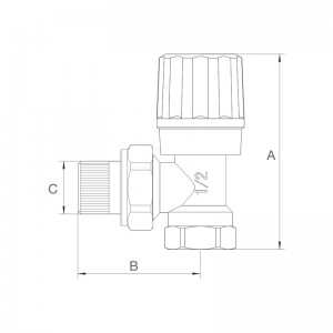 Keywords: STA brass angle manual radiator valve, sand blast and nickel plated, simple installation.