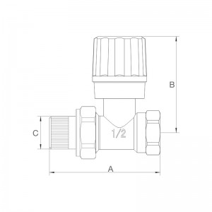 Keywords: STA brass straight manual radiator valve, sand blast and nickel plated, simple installation.