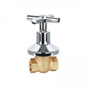 STA  Embedded ball valve , sand blast and brass color,Embedded,Cross handwheel