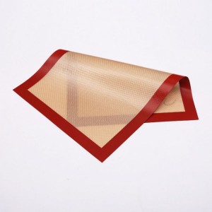 Microwave oven safety silicone glass fiber baking pad