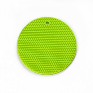 Heat resistant circular silicone cooking pad
