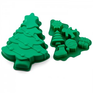 Oanpaste Factory Christmas tree siliconen bakplaat