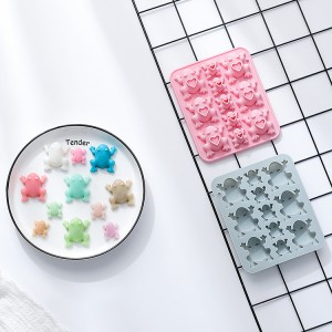 Molde de doces de silicone em forma de sapo de fábrica personalizado
