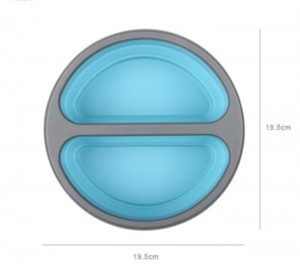 Scatola da pranzo pieghevole rotonda in silicone personalizzata in fabbrica