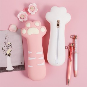 Custom Factory Cat Claw Silicon Pen Bag