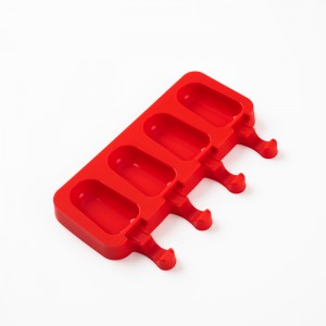 Customized Manufacturer 4 Hole Silicone Popsicle Mould