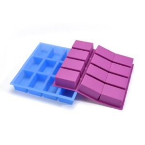 Kvadratni kalup za sapun veličine silikona: 32,9×24,6×3,4 cm