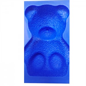 Dèanadair molltair cèic silicone 3D bear mousse