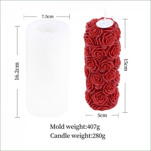 3D rose silicone candle mold supplier