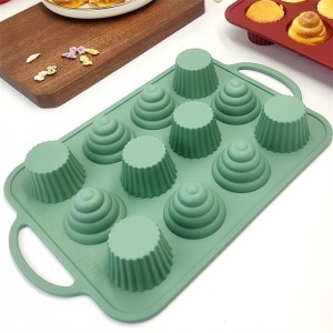 Custom Factory 12 cup muffin silicone cake mold