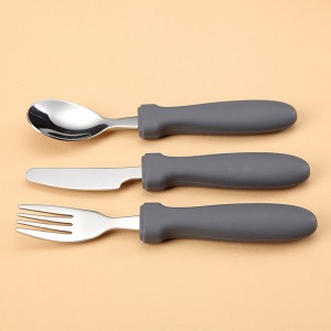 OEM Kids Silverware Set with Silicone Handle Manufacturer
