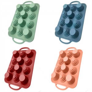 Molde de pastel de silicona para muffins de 12 tazas de fábrica personalizado