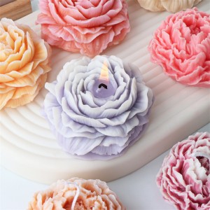 3D peony flower silicone candle mold manufacturer