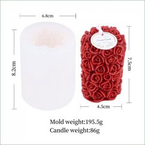 3D rose silicone candle mold supplier