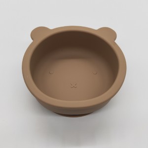 Round silicone dinner bowl