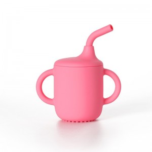 BPA Free Silicone Baby Jerami Cups