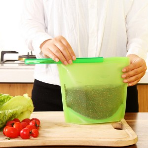کیسه نگهداری مواد غذایی سیلیکونی قابل استفاده مجدد.