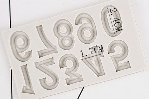 OEM силикон әріптік нөмір торт пішіні
