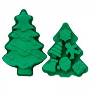 Molde de silicona personalizado para pasteles para juego de Navidad