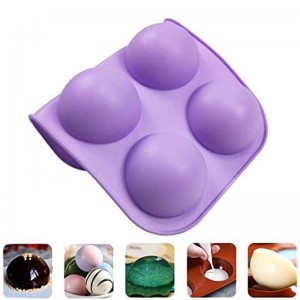 Food Grade 6 Cavity Round Silicone Cake Mould