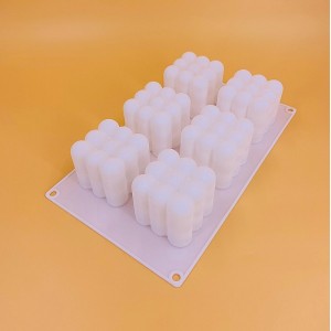 Motlle de pastís de cub màgic de silicona OEM de 6 cavitats
