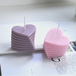 Molde de vela 3D de silicona en forma de corazón giratorio personalizado