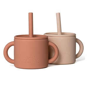 6 ounces Silicone sippy cup with straw