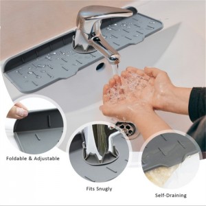 OEM Factory Silicone Draining Mat para sa Kitchen Sink Faucet