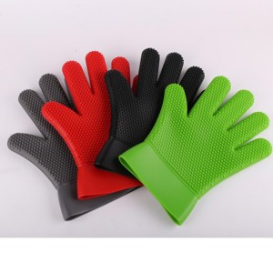 Silicone hand gloves para sa oven