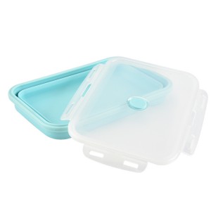 Custom Square Silicone Collapsible Lunch Box