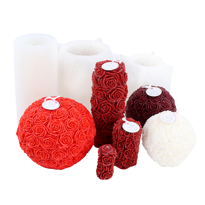 Dodavatel 3D růžové silikonové formy na svíčky