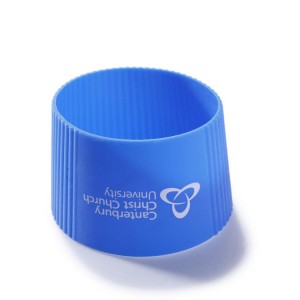 Silicone cup sleeve with logo print or laser logo