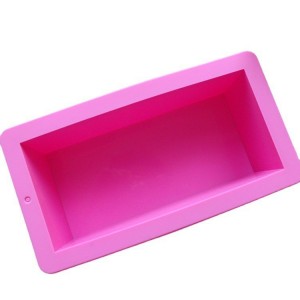 Molde de xabón de silicona rectangular rosa OEM