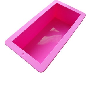 OEM Pink Rectangular Silicone Soap Mold