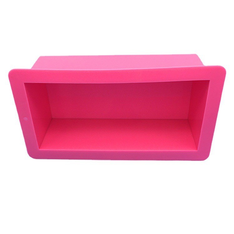 Khuôn xà phòng silicone hình chữ nhật màu hồng OEM