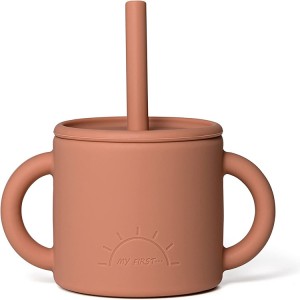 6 ounces Silicone sippy cup with straw