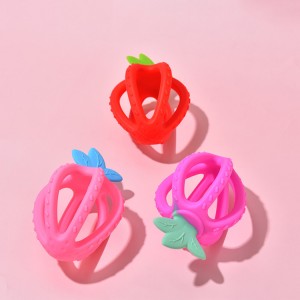 Fruit shaped silicone silicone teething toy