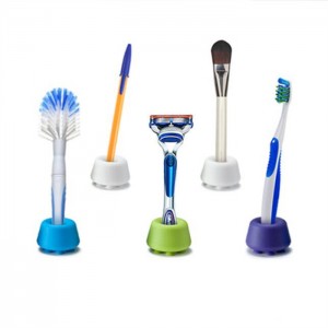 Custom Factory Suction cup silicone toothbrush holder