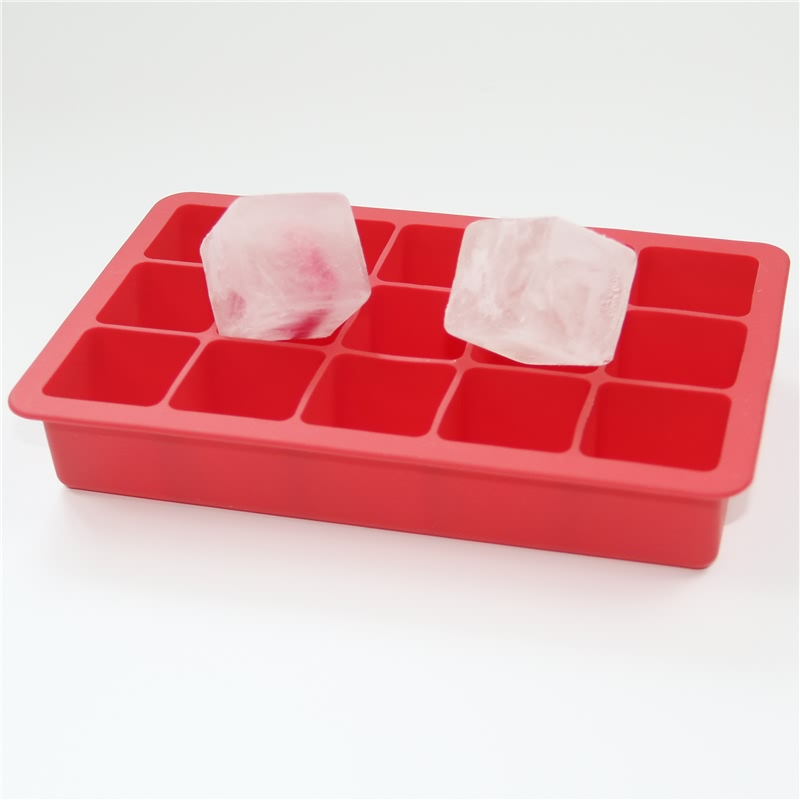 China wholesale Silicone Ice Cube Trays - Ice Cube Tray Large Size Silicone Flexible 15 Cavity Ice Maker for Whiskey and Cocktails, Keep Drinks Chilled – Transben