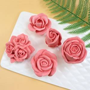 Silicone 3D Bloom Rose Flower Shaped Fondant Mold for Chocolate Cake Handmade Soap Mould Candy Making Pastry Candle DIY Cupcake Dessert Decoration